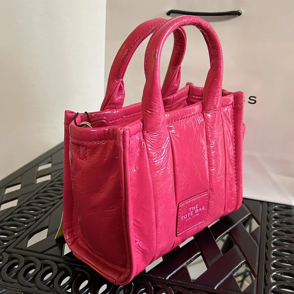 ❌SOLD❌NWT Marc Jacobs The Tote Bag Mini in Magenta Color - Picture 5 of 9